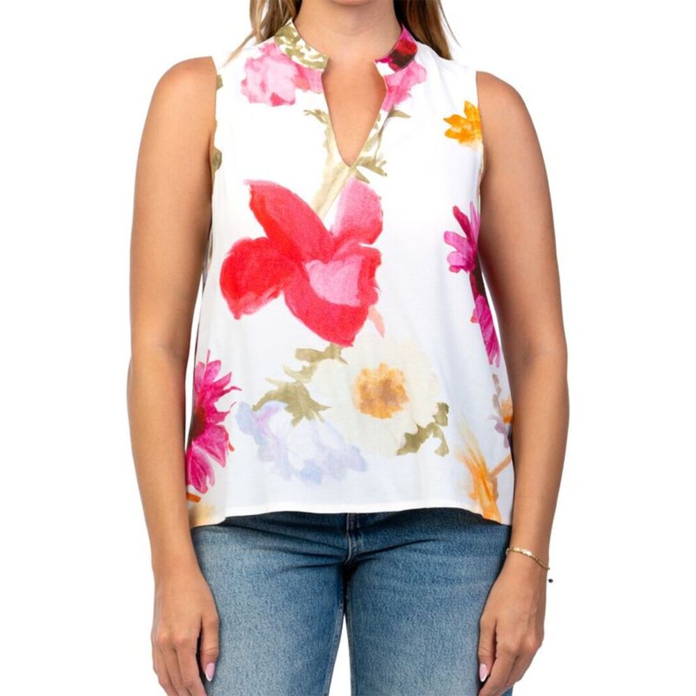 Tolani Womens Tiby Sleeveless Top, White